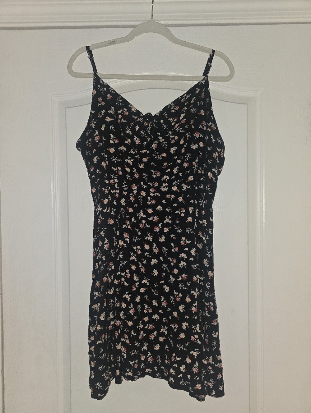 Mossimo Supply Co. Black Floral Spaghetti Strap Cami Dress